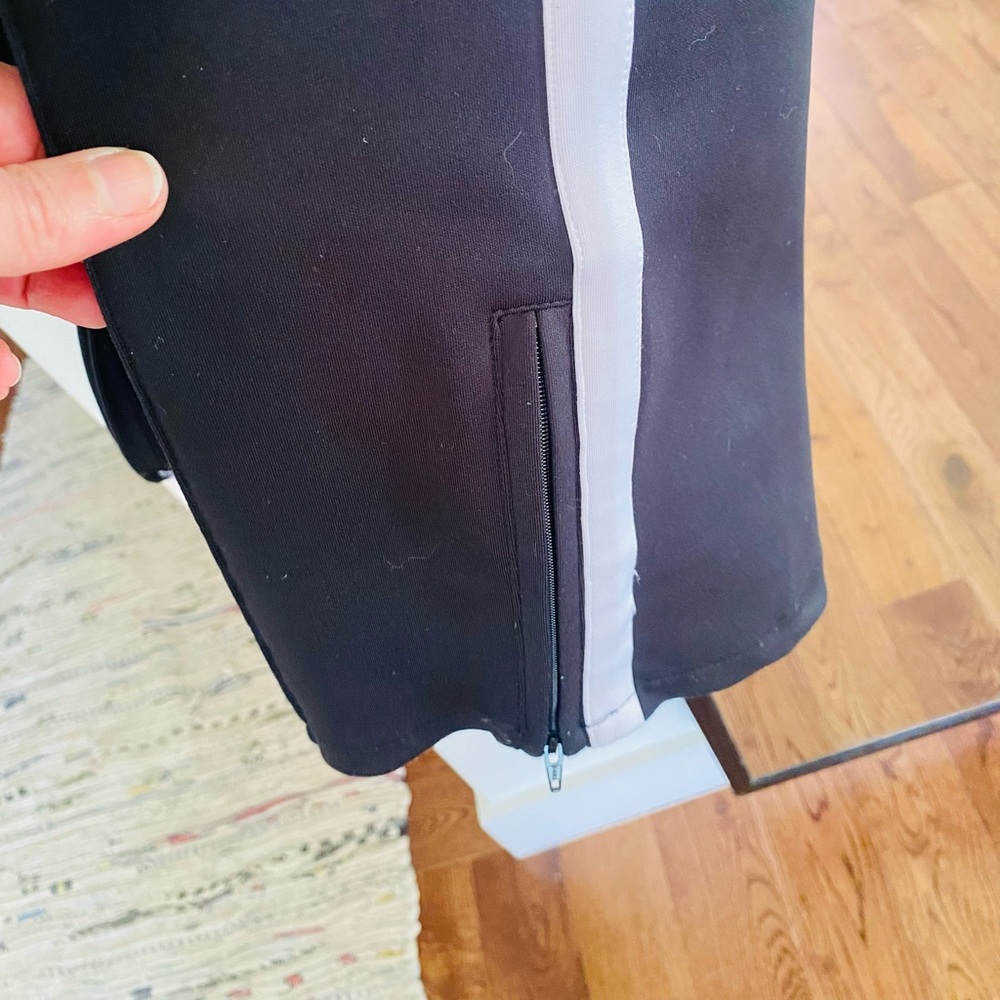 Anine Bing Black Track Pant with White Stripe - Picture 4 of 6